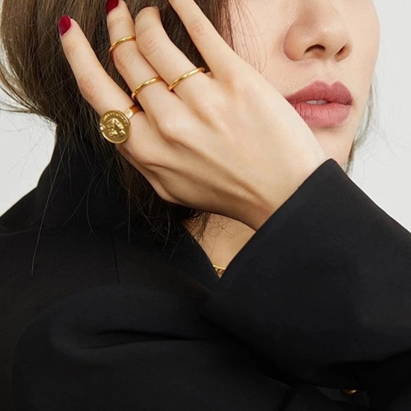 Curated Luxury Jewelry - Gold Coin Ring | 14K Gold Filled